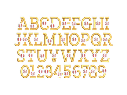 Puffy Puff Foam Baseball Font