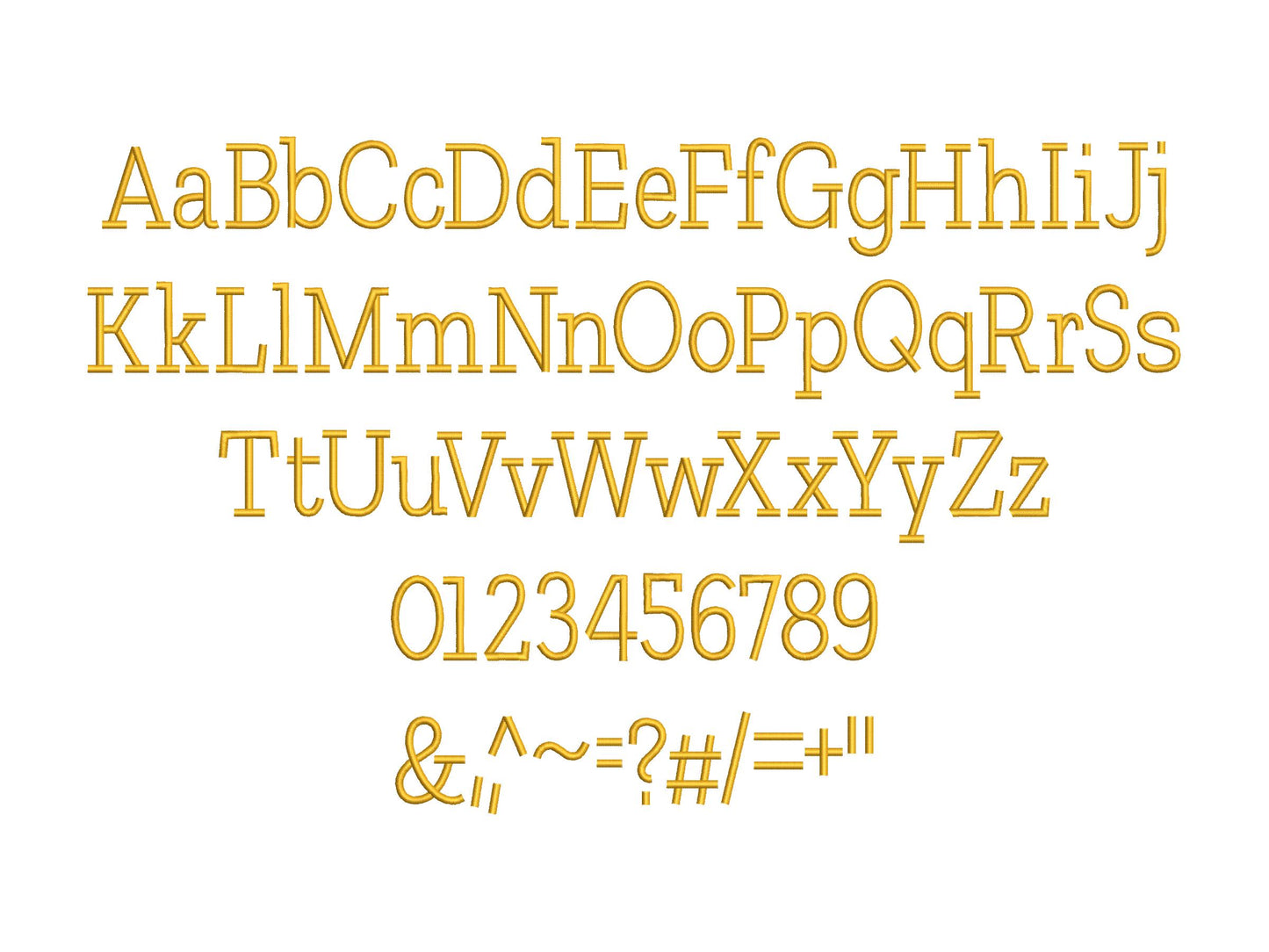 Satin Stitch Football Font Set of 2