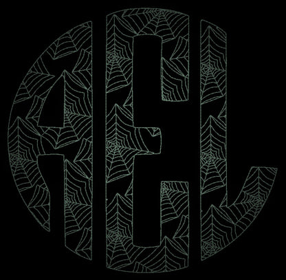 Magic Spiderweb Circle Monogram