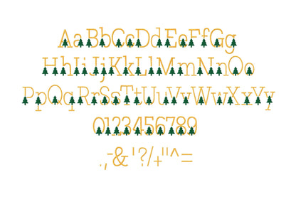 Christmas Tree Font Set of 2