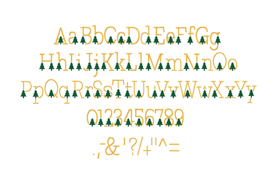 Christmas Tree Font Set of 2