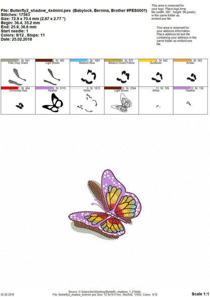 Realistic Butterfly with Shadow