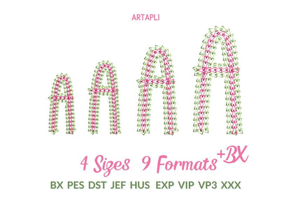 2-Color Urban Chain Stitch Font