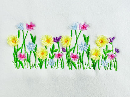 Fringed Floral Border Garden Grass