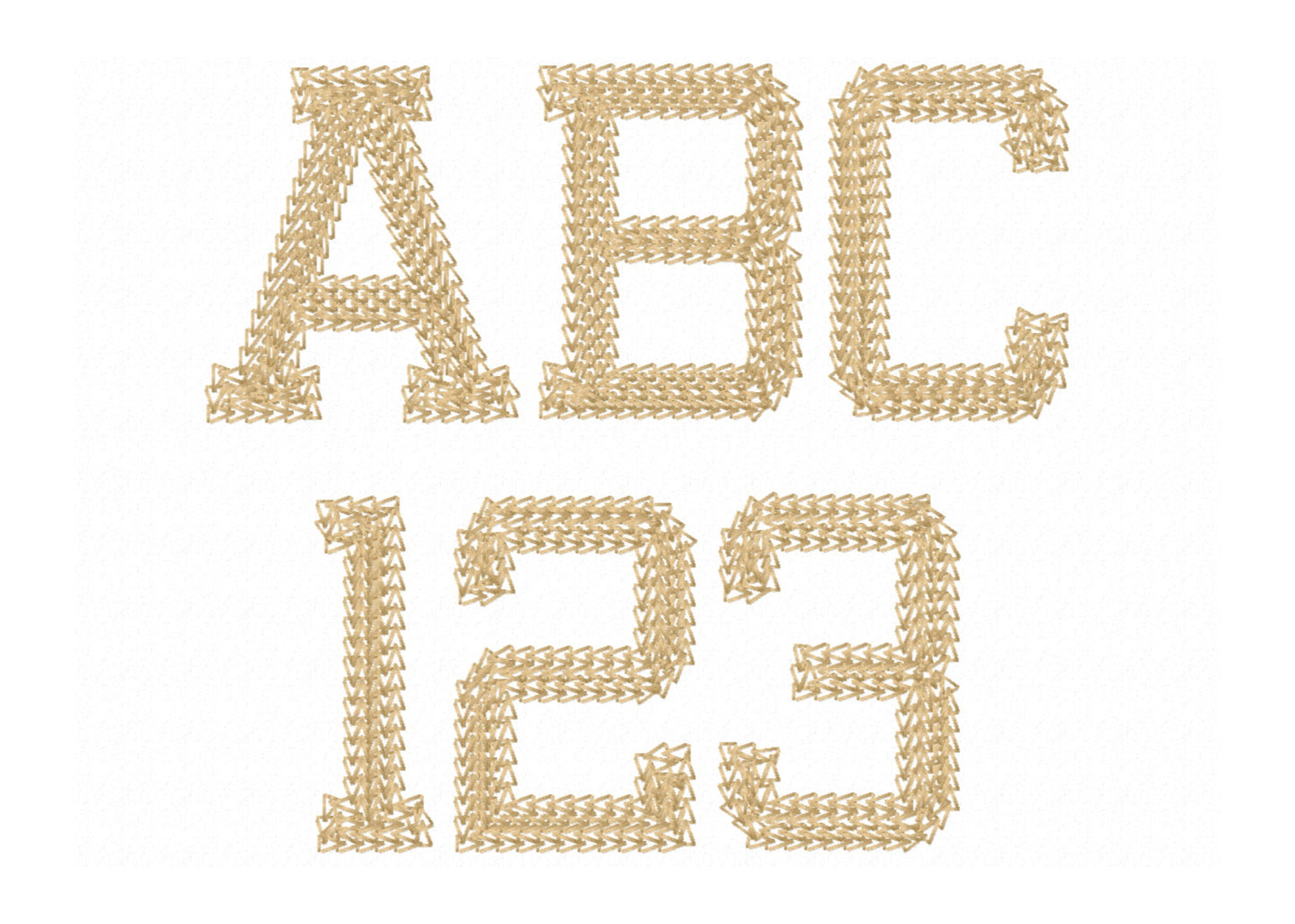 Hand Stitch Effect Sport Chain Font