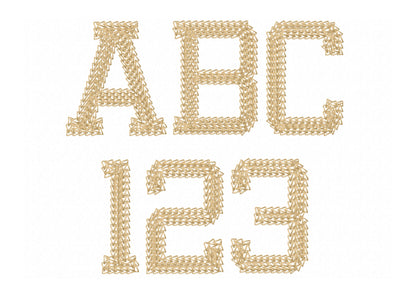 Hand Stitch Effect Sport Chain Font