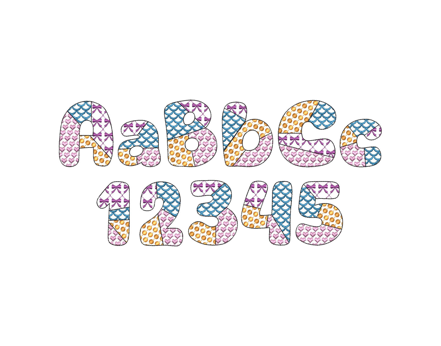 Patchwork Patterned Awesome Font