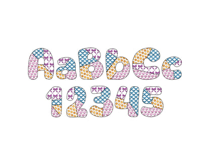 Patchwork Patterned Awesome Font