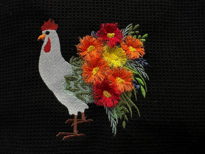 Fringed Floral Chicken Rooster