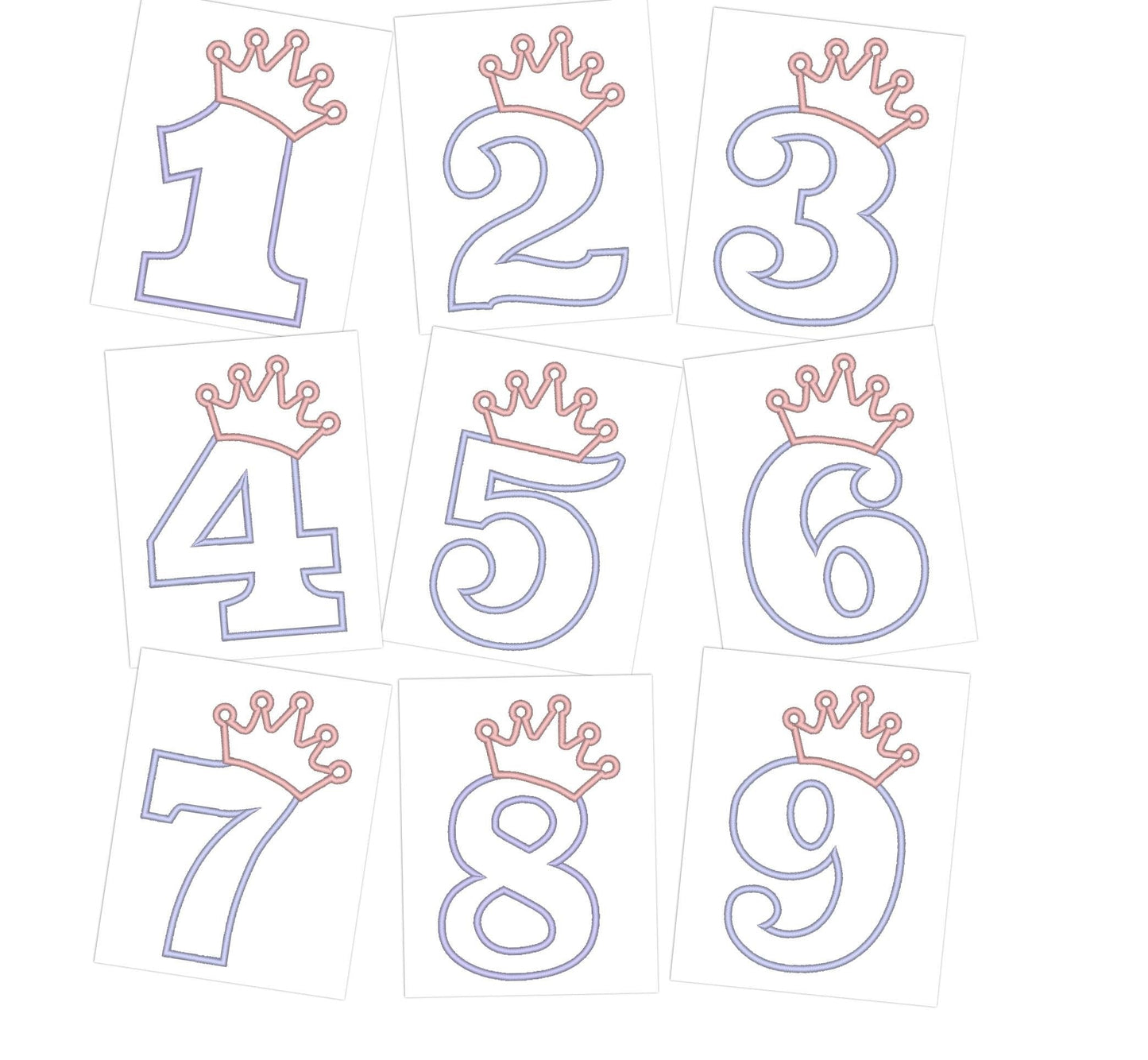 Little Princess Crown Birthday Numbers