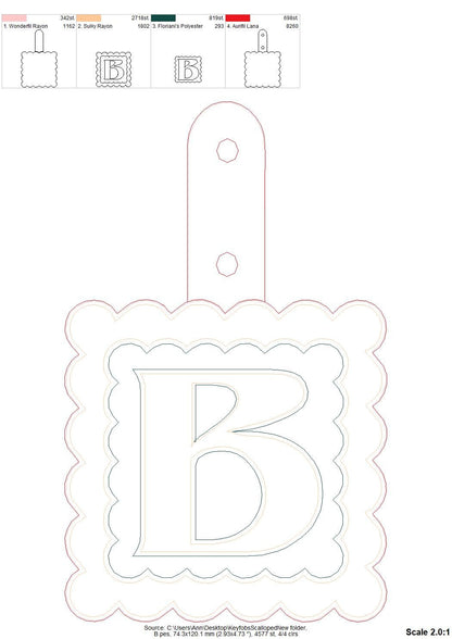 Special Puffy Puff Foam Scalloped Keychain