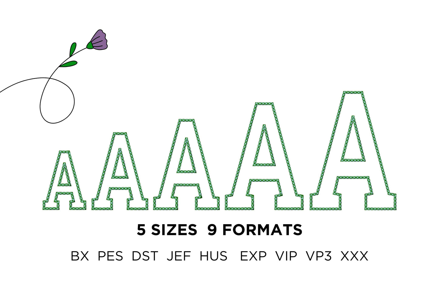 Big Sororities Greek Font Applique