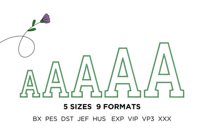 Big Sororities Greek Font Applique