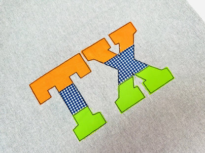 Open Edge Raggedy Applique Font