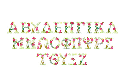 Fraternities Sororities Floral Greek Font