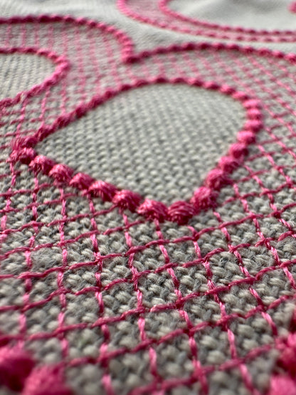 Puffy Bean Stitch Outline Block Font