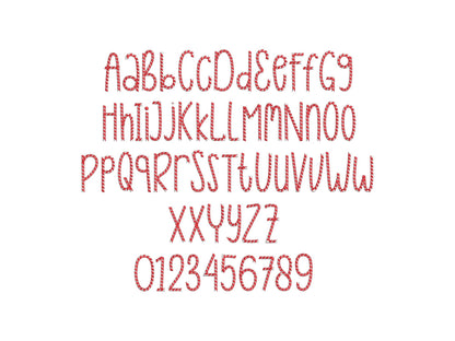 Christmas Santa Candy Cane Font
