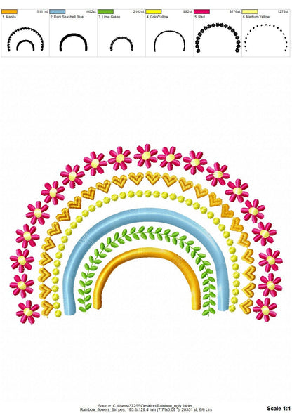 Boho Daisy Rainbow