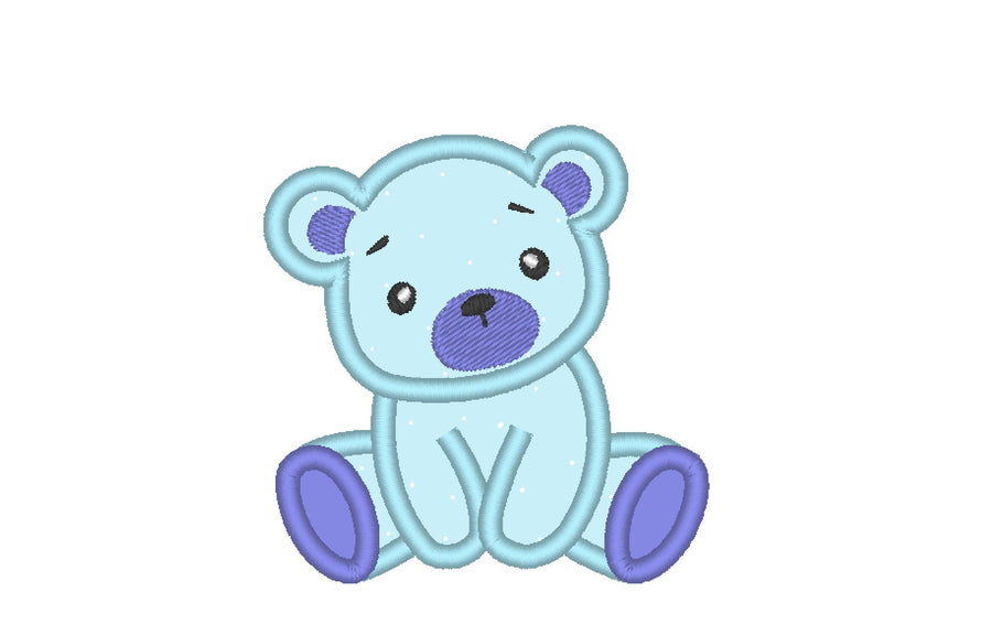 Teddy Bear Applique Machine Embroidery designs in multiple sizes cute