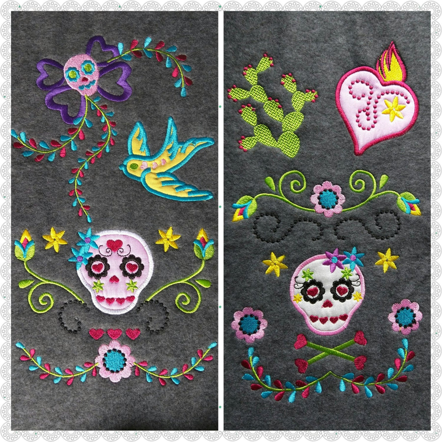 Sugar skull kids style Day of the dead collection, Calavera big set