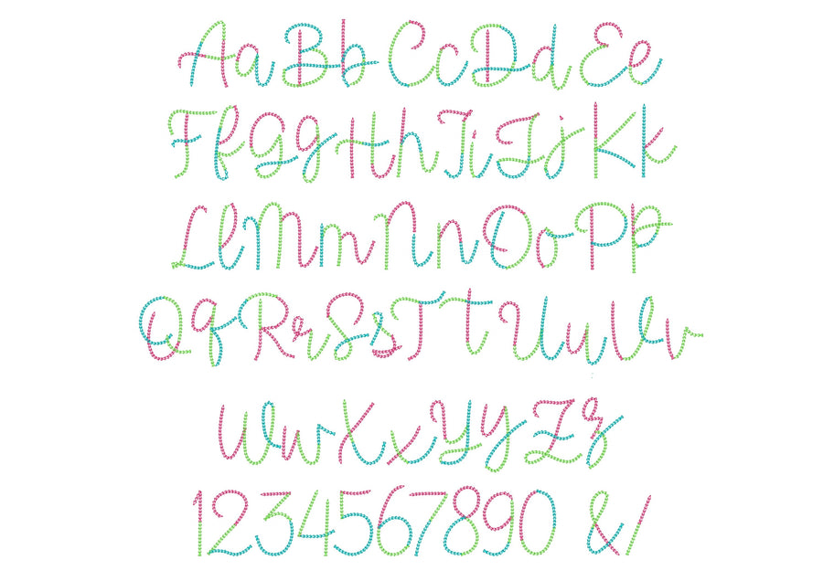 Color Smash Light Stitch Chain Font