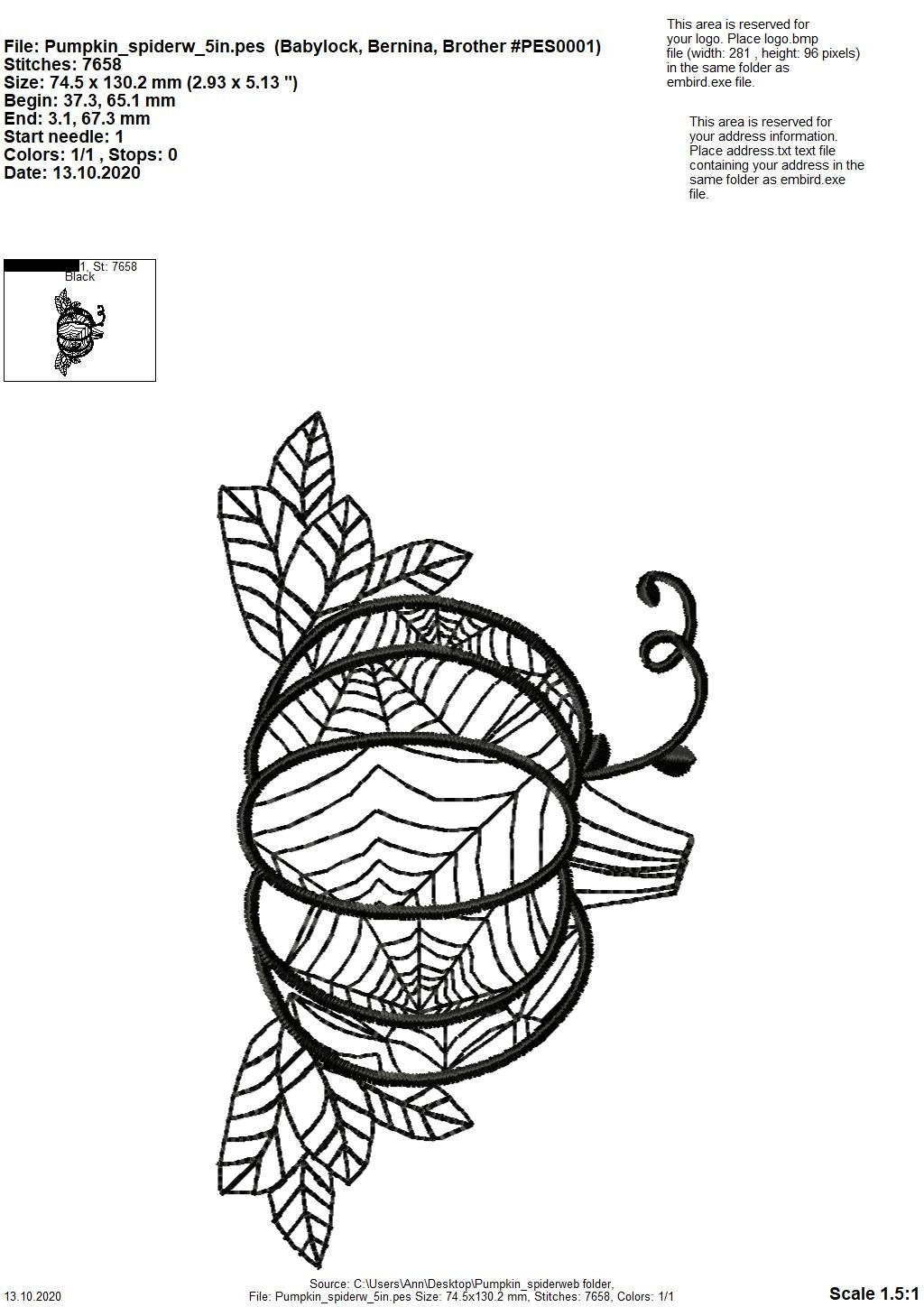 Halloween Spiderweb Pumpkin Outline