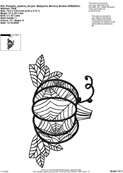 Halloween Spiderweb Pumpkin Outline