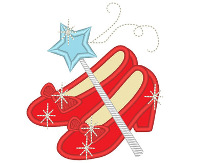 Ruby Red Slippers Applique