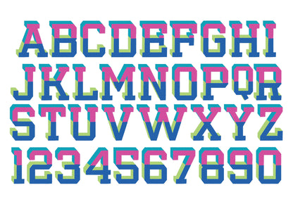 Block Varsity Collegiate Split Shadow Font