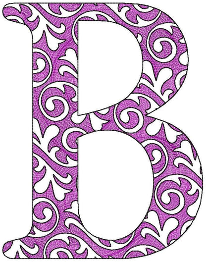 Swirl Garden Flag Block Font