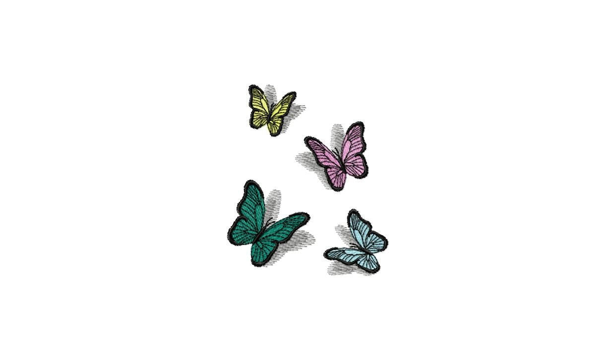 Mini Realistic Butterfly with Shadow