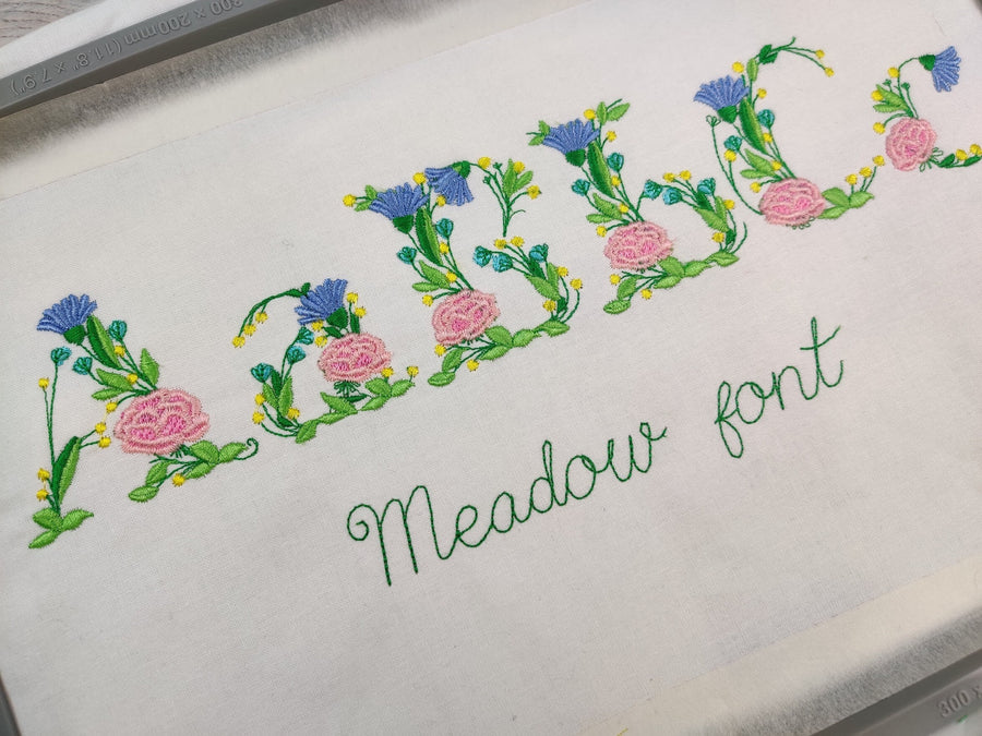 Meadow Flowers Floral Font