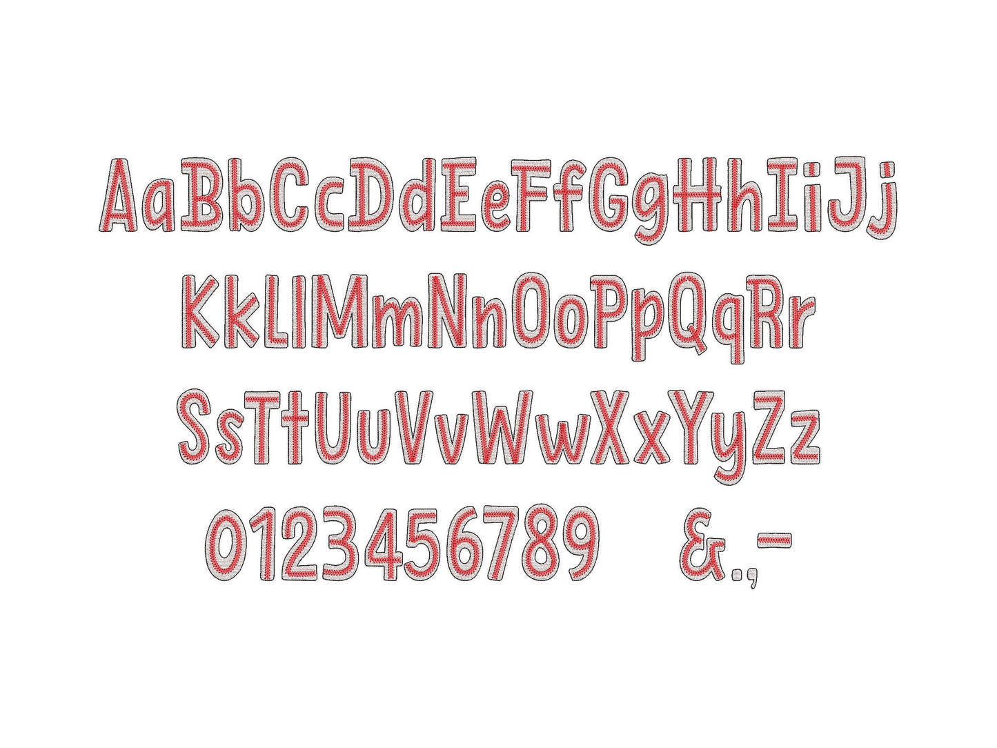 Baseball Fill Stitch Sports Font