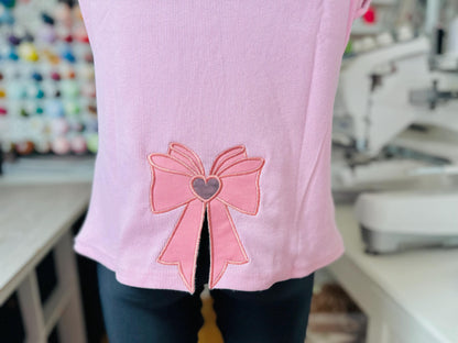 Coquette Lace Side Bow Applique