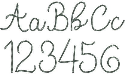 Dense Bold Chain Stitch Font