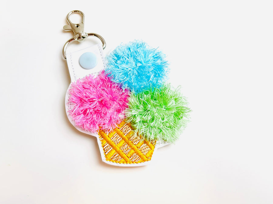 Fringed Cupcake Keychain