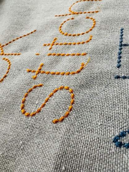 Hand Stitch Effect Block Font