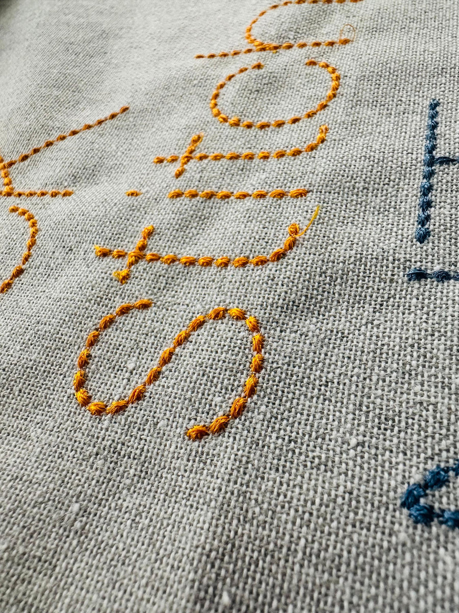 Hand Stitch Effect Block Font