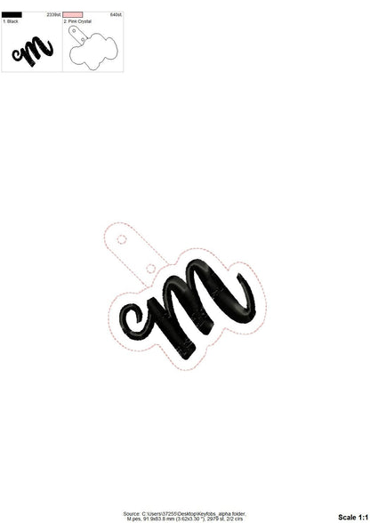 Initial Script Monogram Keychain