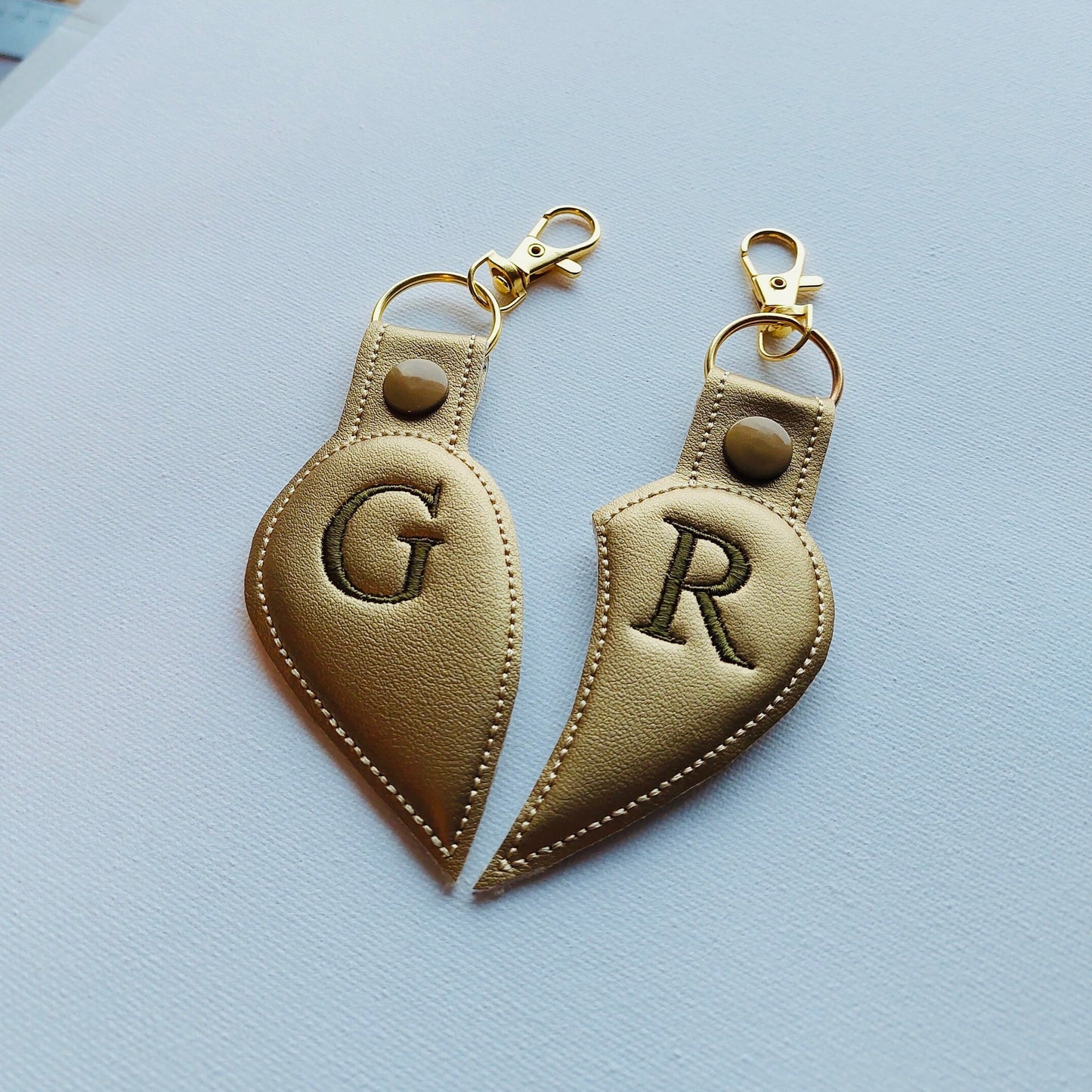 Split Heart Puffy Puff 3D Foam Keychain