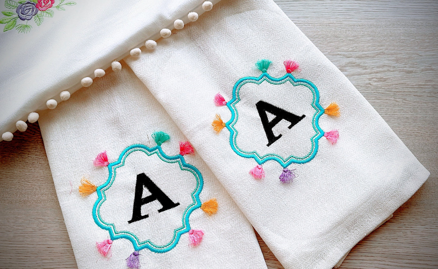 Fringed Tassel Monogram Frame