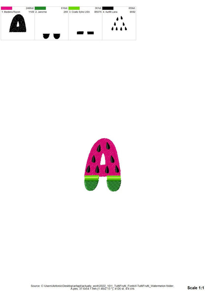 Tutti Frutti Watermelon Fruit Font