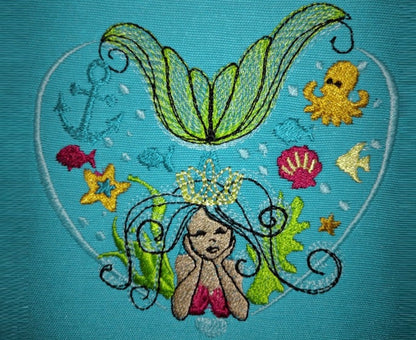 Sea Theme Mermaid Sketch Stitch