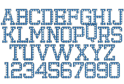 Patterned Font Set of 4
