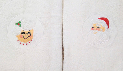 Embossed Mr And Mrs Santa Claus