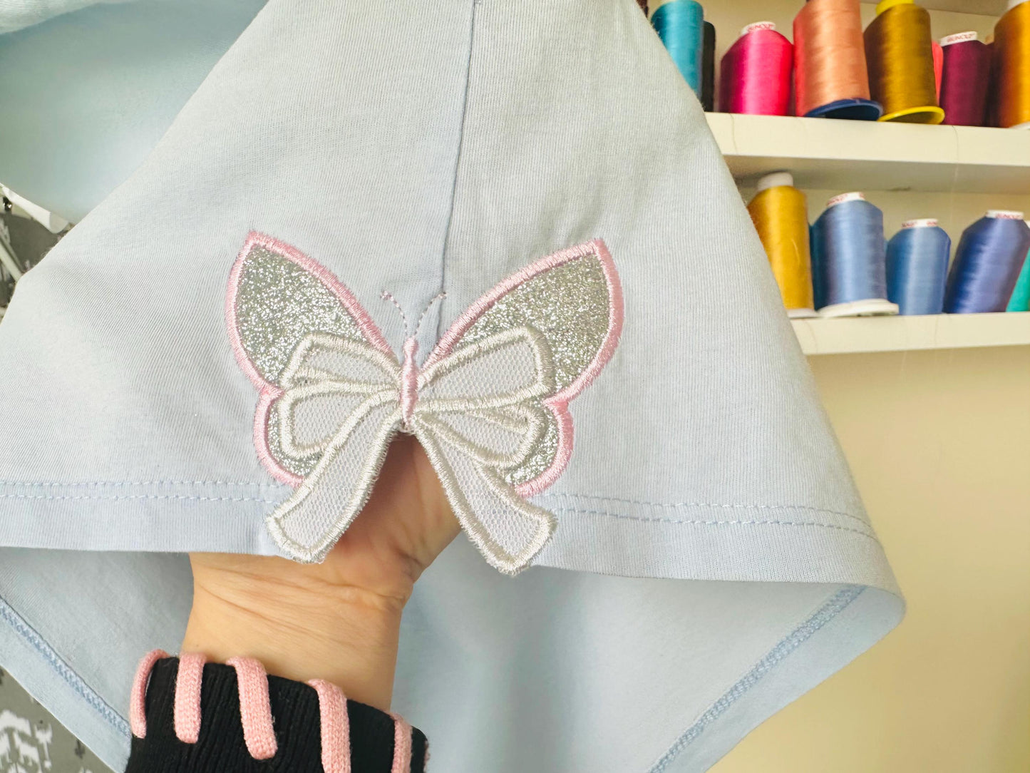 Small Butterfly Wings Side Seam Bow