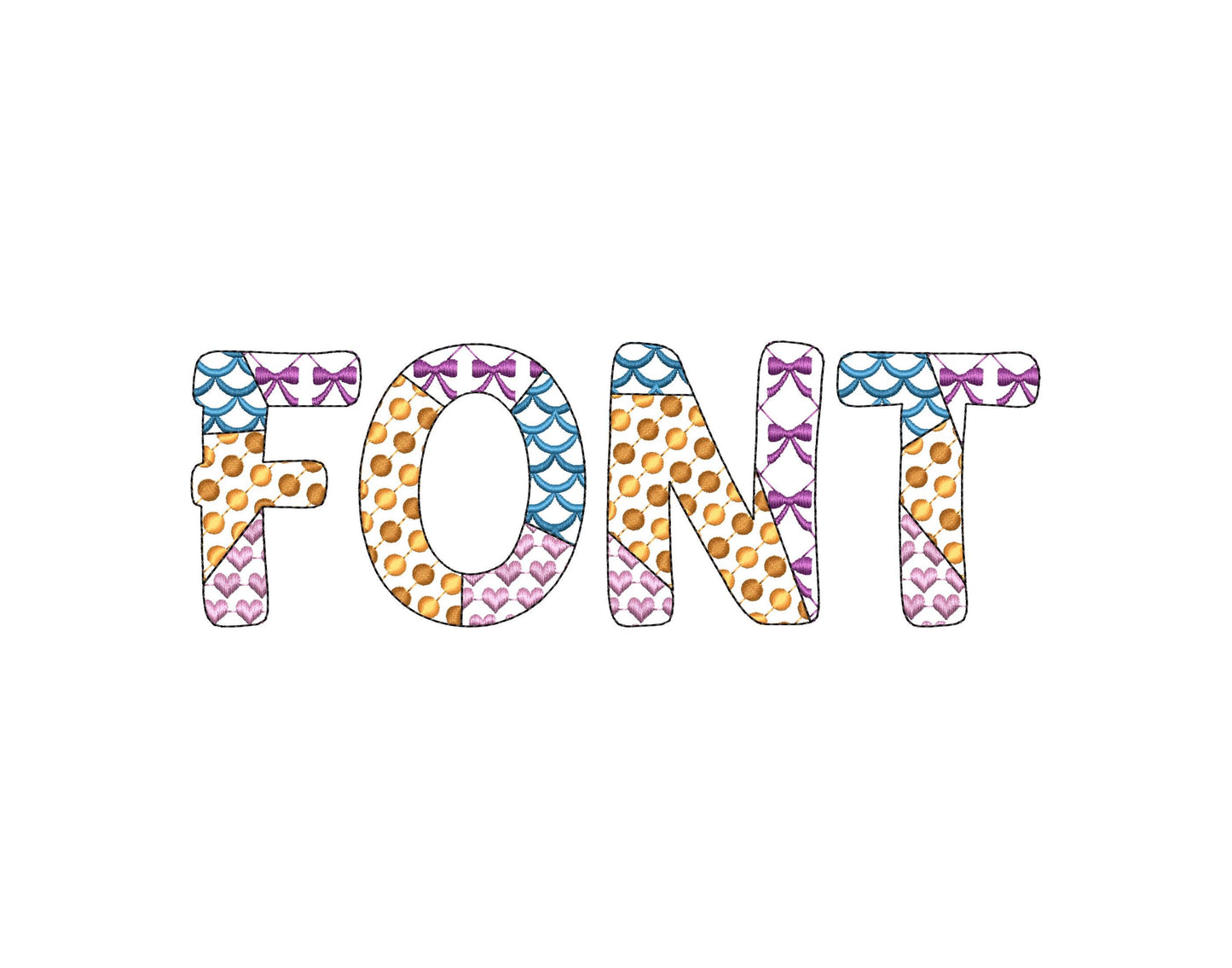 Patchwork Patterned Summer Font