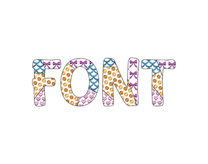Patchwork Patterned Summer Font