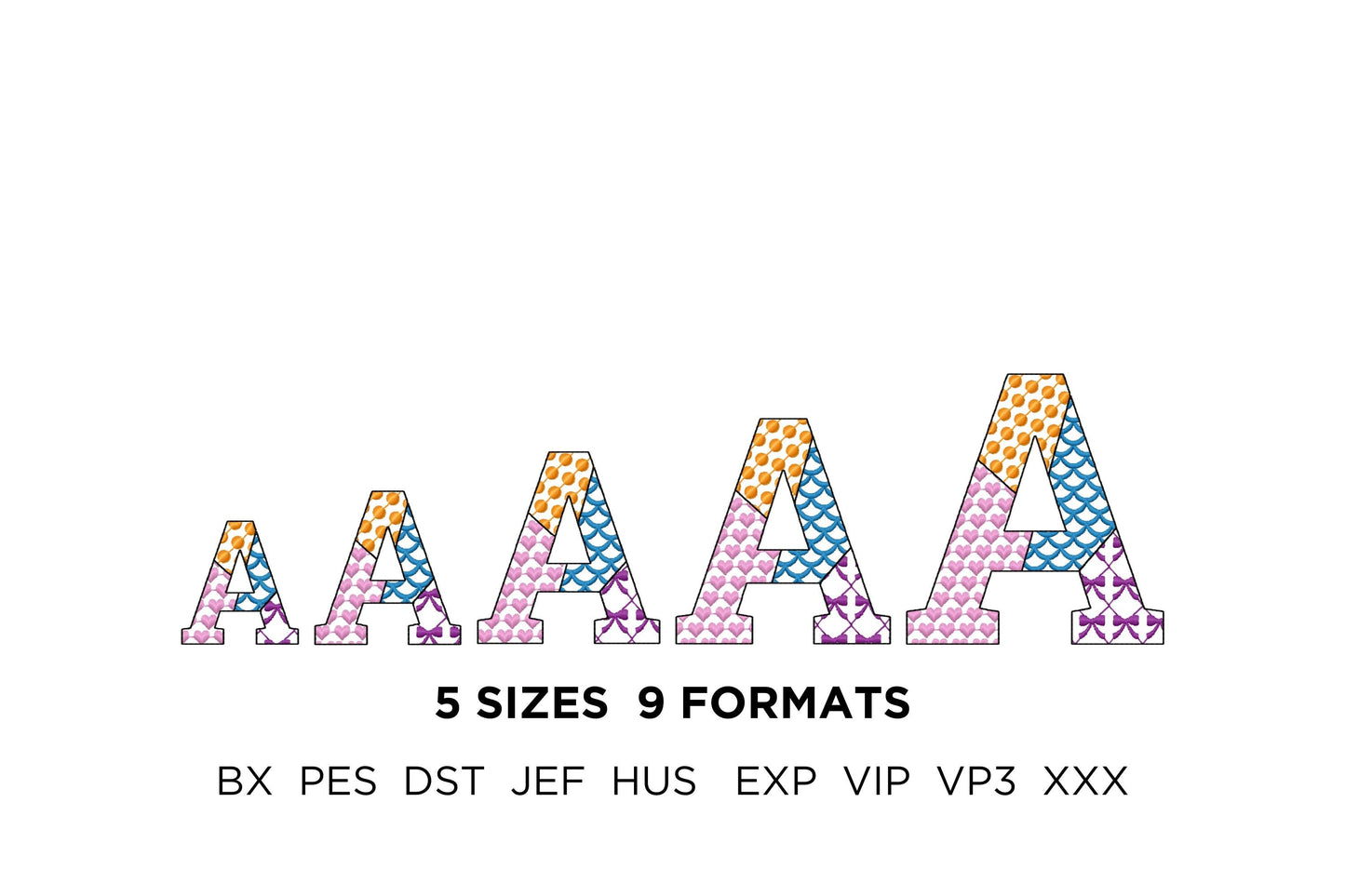 Patchwork Patterned Block Font