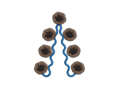 Small Fringed Paw Split Side Seam